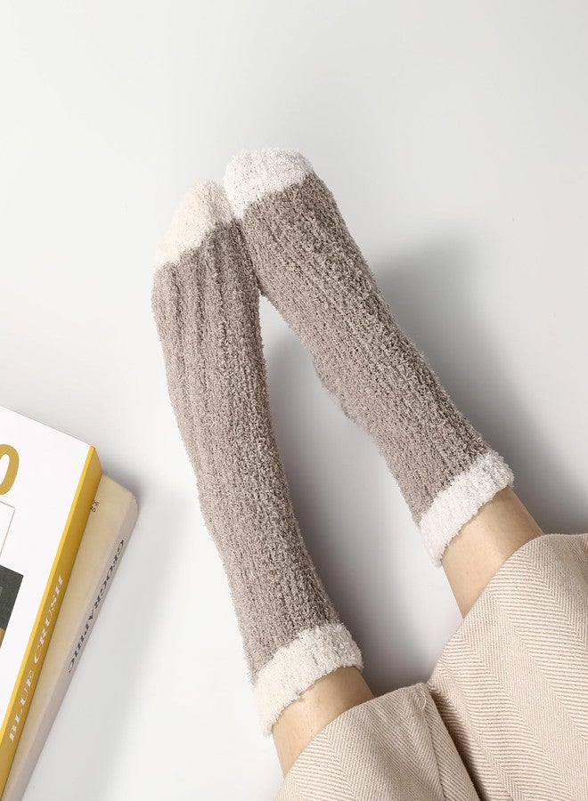 Tavaleu Fuzzy Socks for Women, Fluffy Socks Women, Winter Cozy Sock, Warm Slipper Home Sleeping Sock for Womens - Image 5